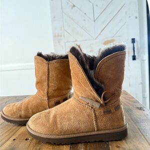 UGG Brown and Cream Fur Lined Boots